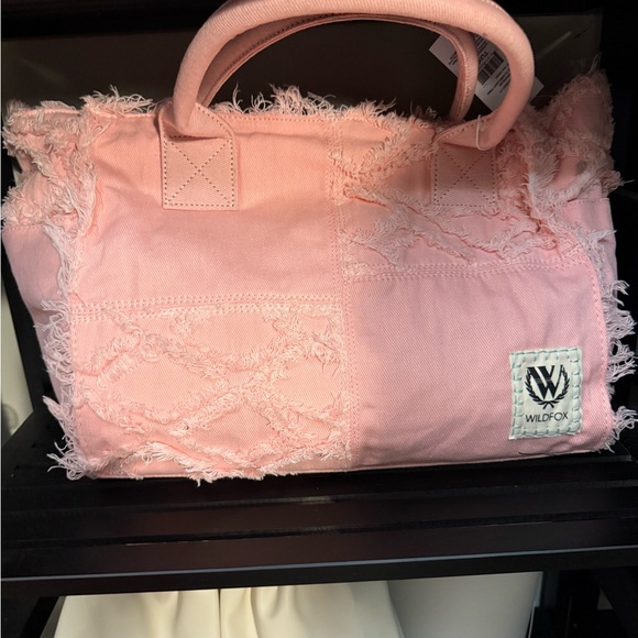 Wildfox Handbags - WF9. Frayed Denim Tote NWT- Pink - NWT - No Cancels - All Sales final